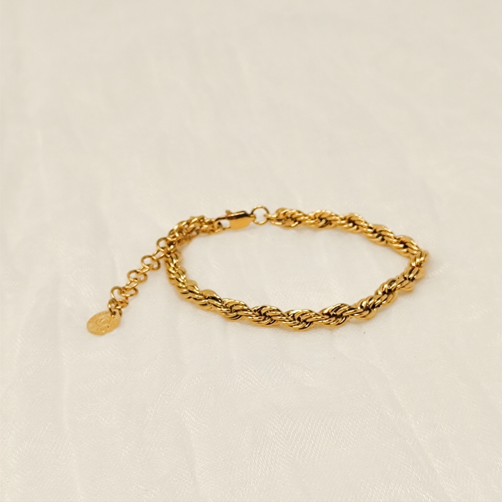 Victoria Emerson gold rope twist bracelet